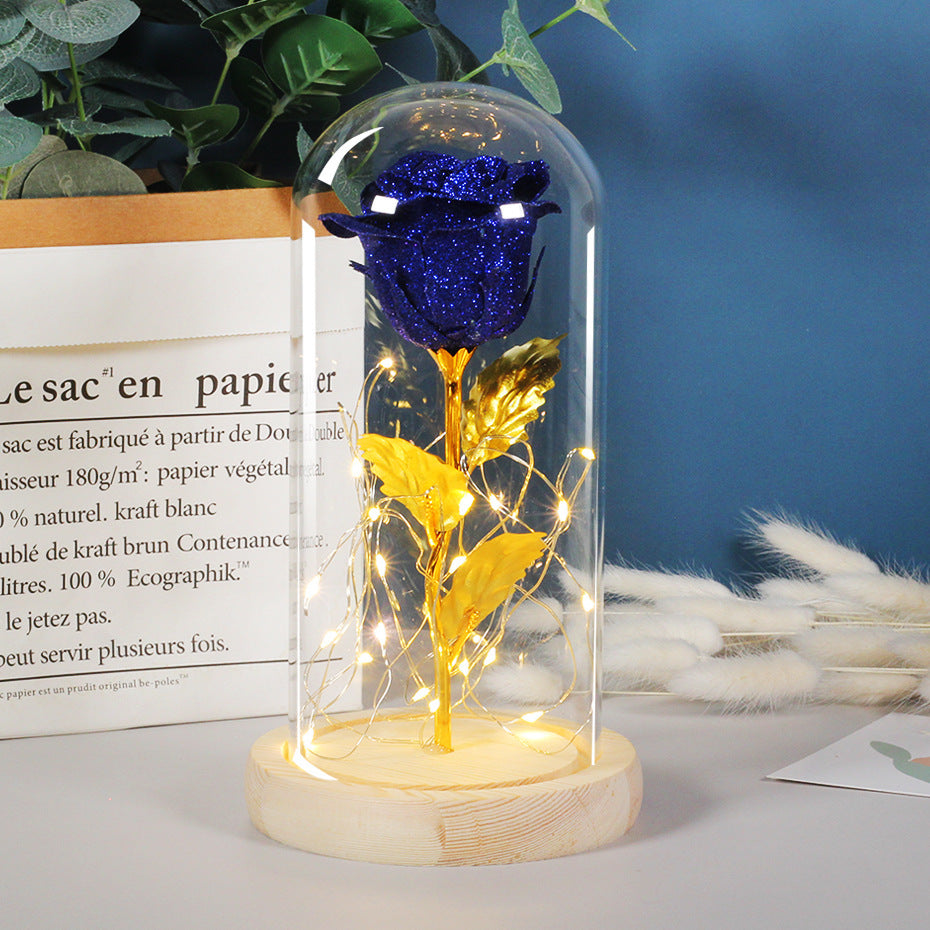 Eternal Rose Flowers LED Light in Glass | Valentine Gift |Super Trendz