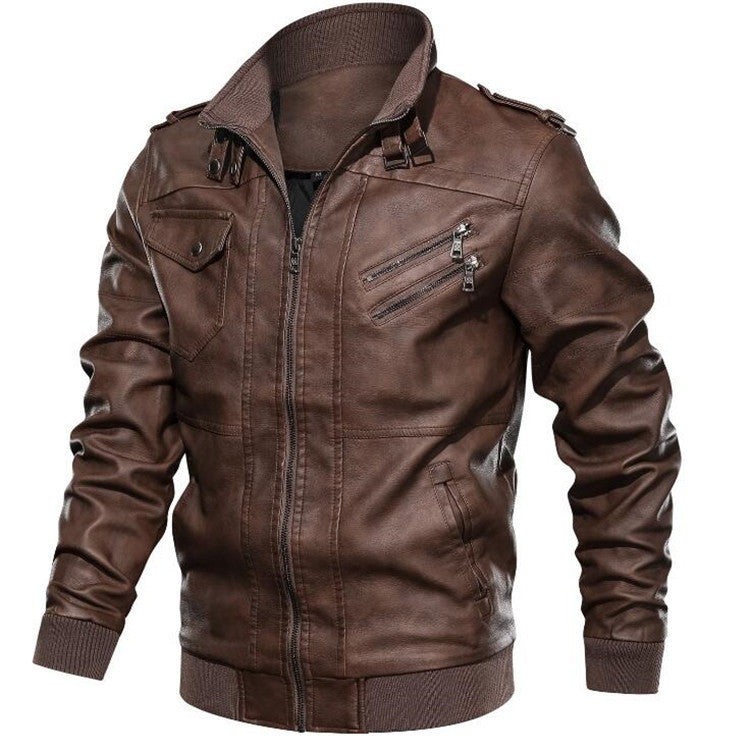 Trendy Hoodless PU Leather Jacket | Premium Quality Coat |Super Trendz