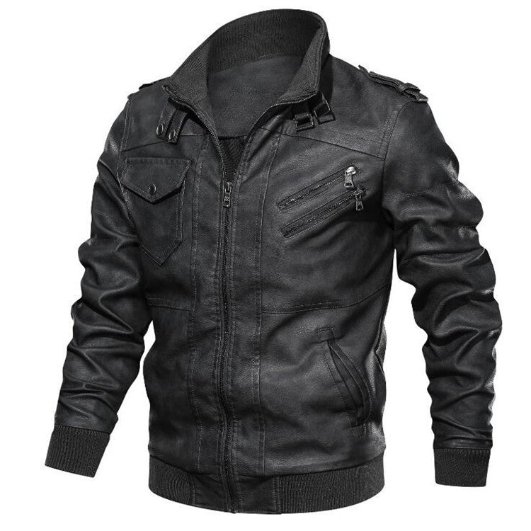 Trendy Hoodless PU Leather Jacket | Premium Quality Coat |Super Trendz