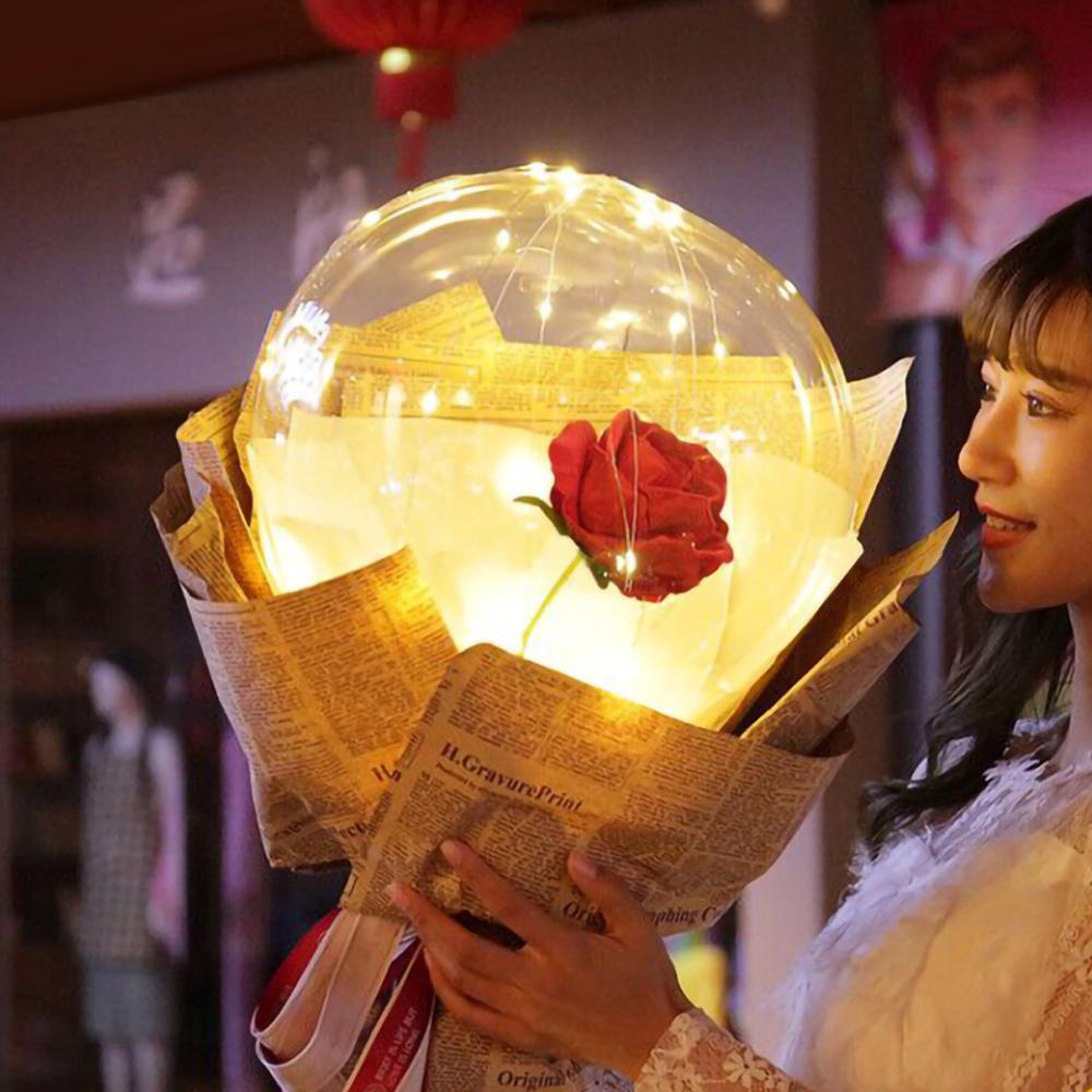 LED Luminous Balloon Rose Bouquet | Gift for Special One |Super Trendz