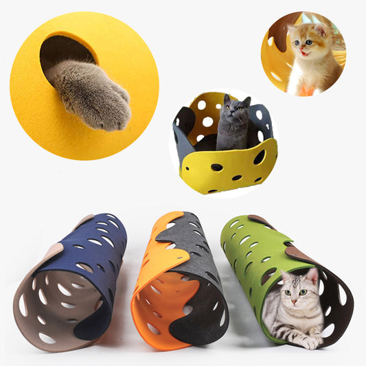 Collapsible Cat Tunnel Toy| Interactive Kitten Playhouse| Super Trendz