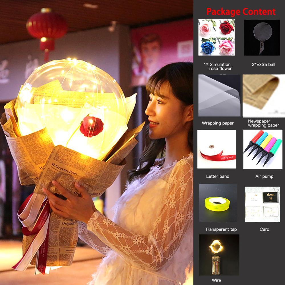 LED Luminous Balloon Rose Bouquet | Gift for Special One |Super Trendz