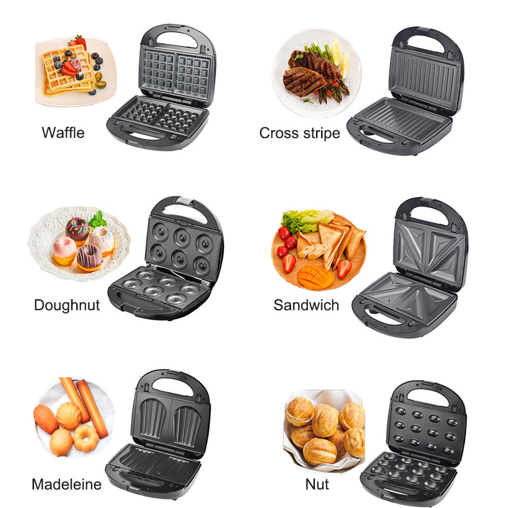 6-in-1 Multifunctional Waffle & Sandwich Breakfast Maker |Super Trendz