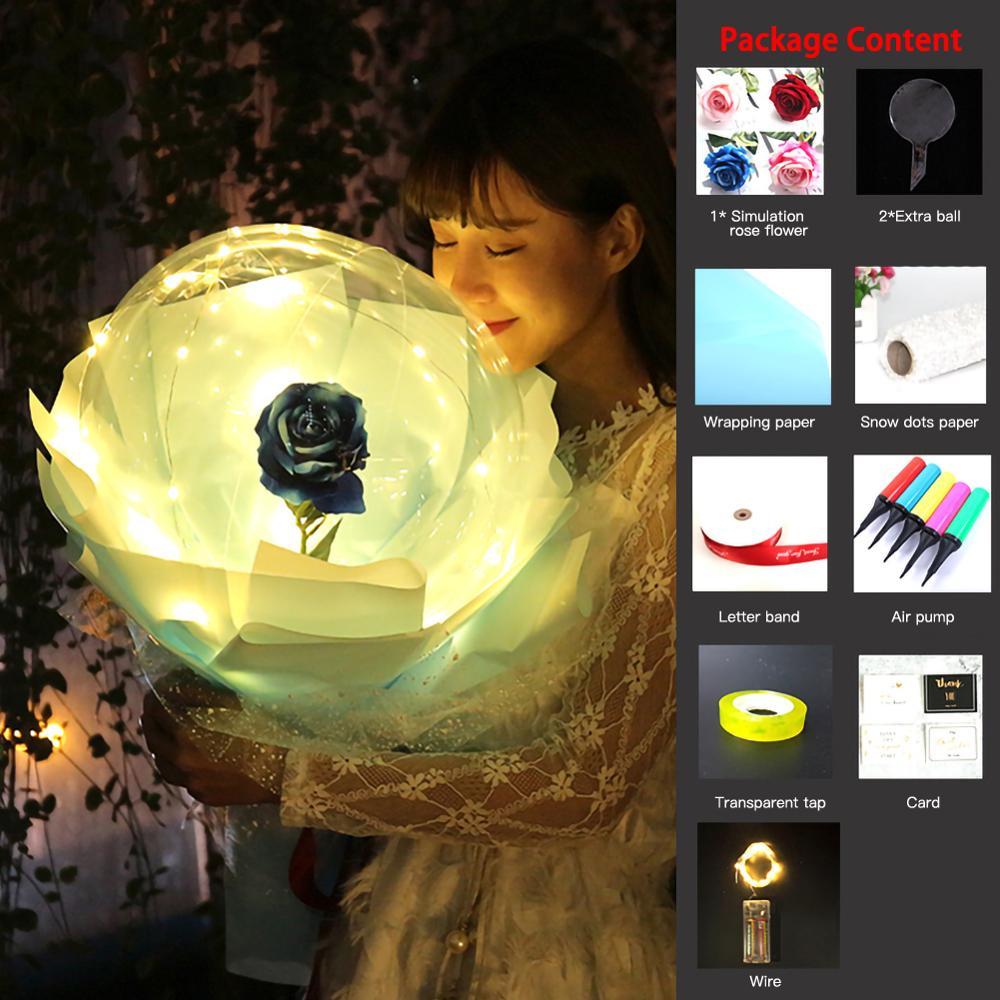 LED Luminous Balloon Rose Bouquet | Gift for Special One |Super Trendz