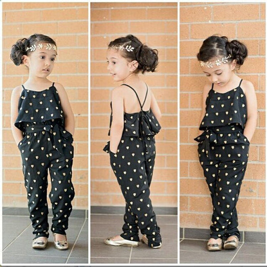 Summer Polka Dot Jumpsuit for Girls | Super Trendz | Kids Outfit