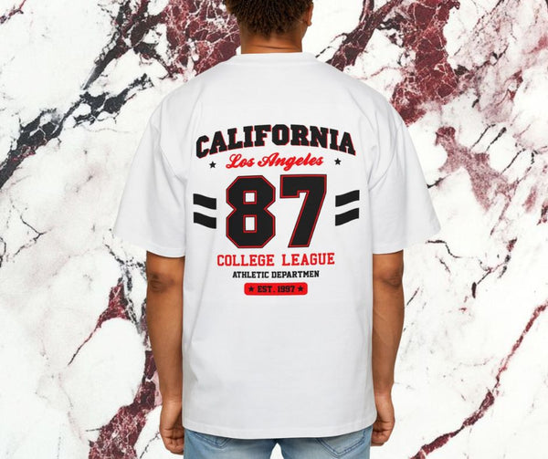 Drop Shoulder T-Shirt – Oversized College League Tee | Super Trendz
