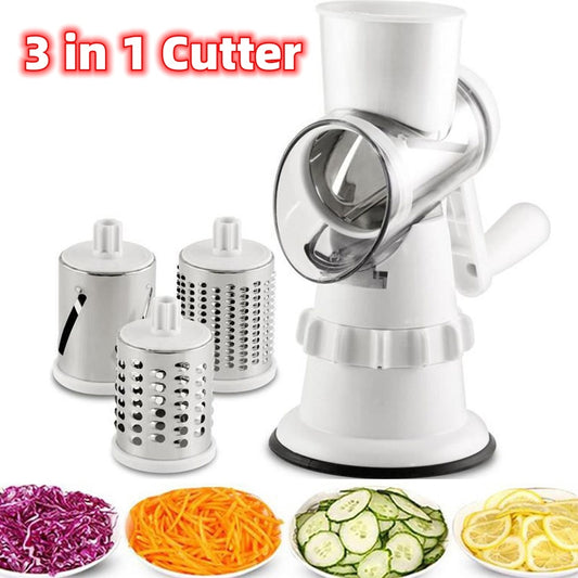 3-in-1 Vegetable Slicer | Manual Grater & Chopper | Super Trendz