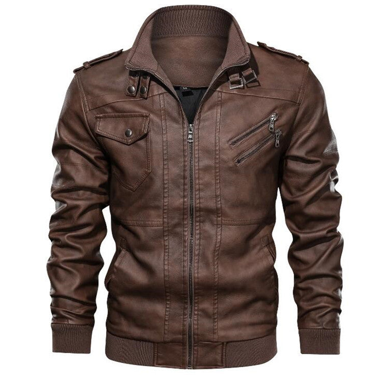 Trendy Hoodless PU Leather Jacket | Premium Quality Coat |Super Trendz