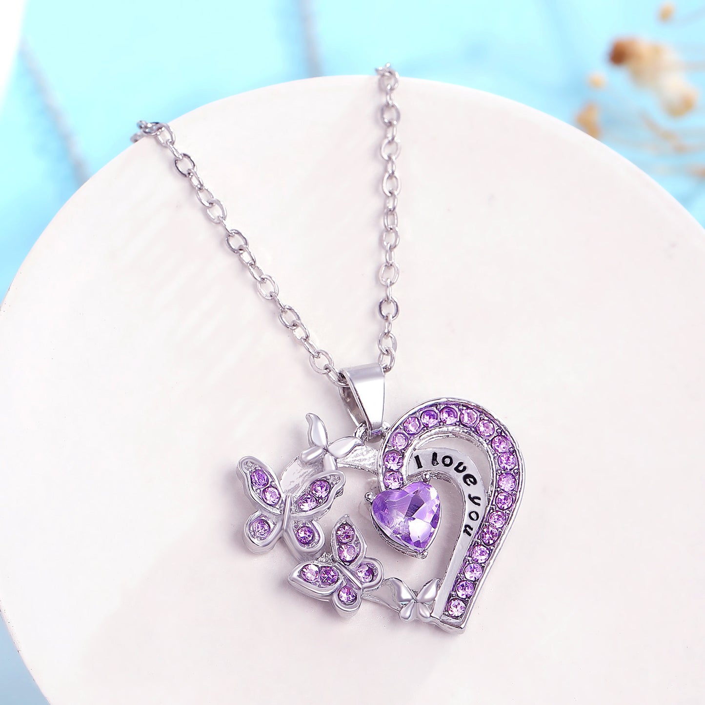 INS Butterfly Love Necklace | Super Trendz | Heart-Shaped Pendant