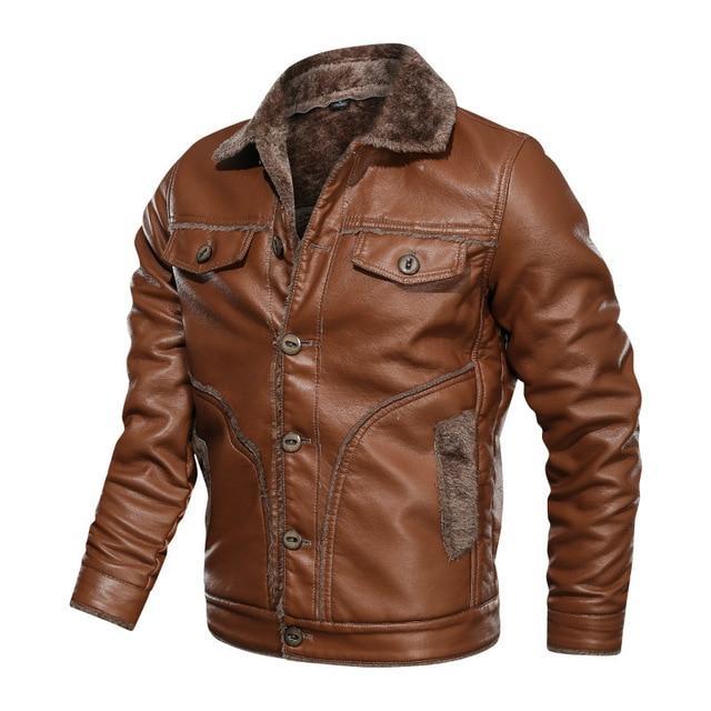 Stylish Lapel Collar PU Leather Jacket |Single Breasted | Super Trendz