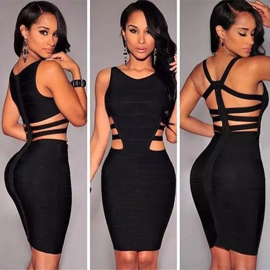 Black Bandage Dress for Women |Sleeveless Partywear | Super Trendz