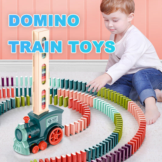 Domino Train Toy | Super Trendz | Electric Building Blocks Puzzle for Kids