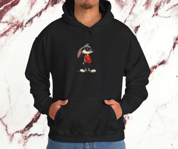 Cool Bunny Hoodie | Cartoon Graphic Pullover | Super Trendz