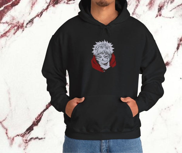 Anime Graphic Hoodie | Black Pullover with Character | Super Trendz