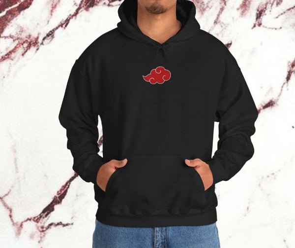 Black & White Red Anime Cloud Hoodie — Unisex | Super Trendz