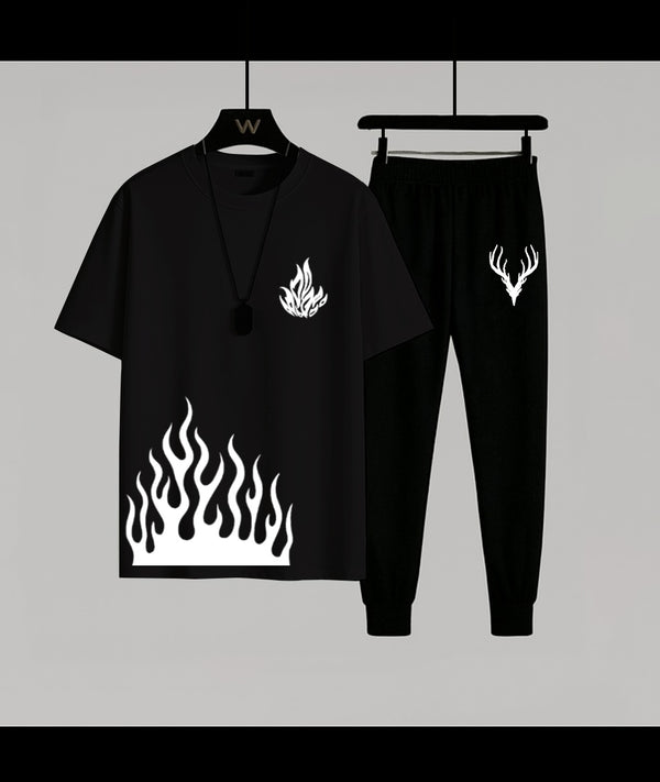 Trendy Flame  Black-Shirt & Trouser Combo for Men | Super Trendz