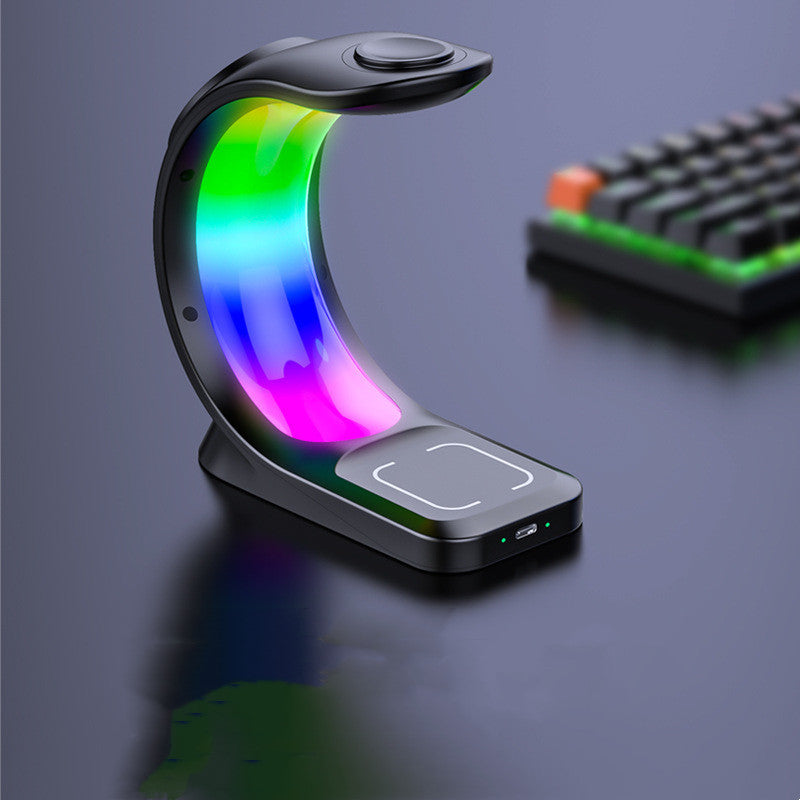 4-in-1 Magnetic Wireless Charger with Atmosphere Light | Super Trendz