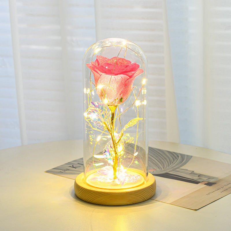 Eternal Rose Flowers LED Light in Glass | Valentine Gift |Super Trendz