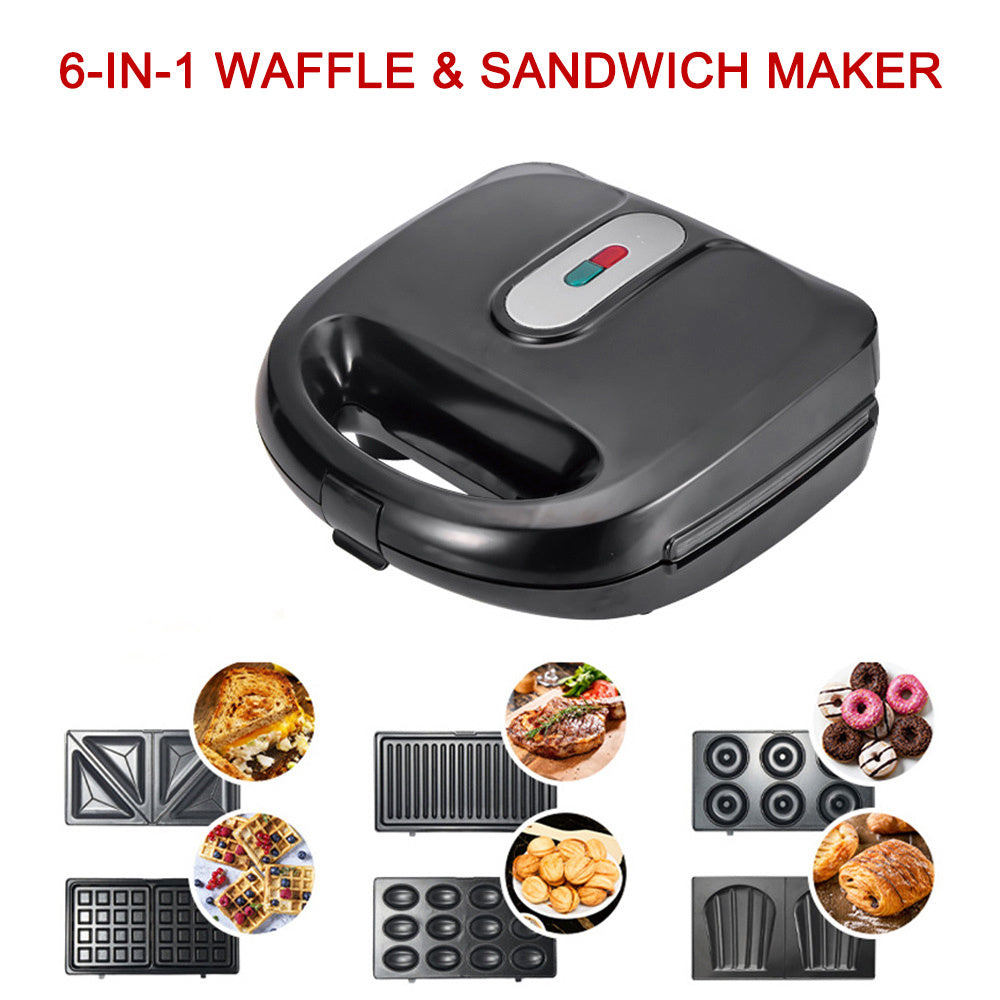 6-in-1 Multifunctional Waffle & Sandwich Breakfast Maker |Super Trendz